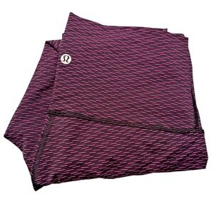 Lululemon Wunder Under Crop High Rise Legging Women 8 Jacquard Black Polar Pink